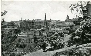 Midlothian Prints: View from the Castle, Edinburgh, Midlothian