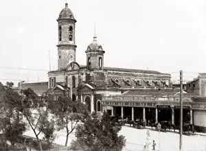 View of the cathedral, Cienfuegos, Cuba, circa 1900