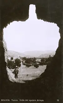 Llama Prints: View from a cave toward Tupiza