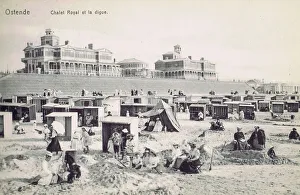 Ostende Prints: A view of the Chalet Royal and the seafront (La Digue)