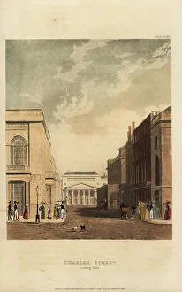 Repository Of Arts Prints: View of Charles Street, St. James, London, looking east to the H