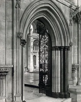 Aisle Gallery: View across Choir, Salisbury Cathedral, Wiltshire