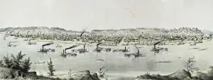 Cincinnati Prints: View of Cincinnati, Ohio from Covington, Ky