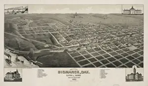 View of the city of Bismarck, Dak. capital of Dakota and co