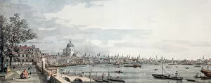 1747 Collection: View of the City from Somerset House Gardens, London
