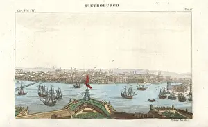 View of the city of St. Petersburg, Russia, circa 1800