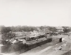 View from the city wall, Peking, Beijing, China