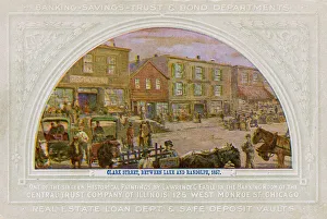 Banking Gallery: View of Clark Street, Chicago, Illinois, USA