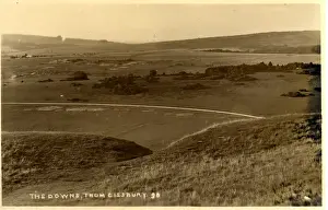 Findon Prints: View from Clissbury, The Downs, Sussex