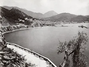 Obstruction Prints: View of the coast at Salerno, italy