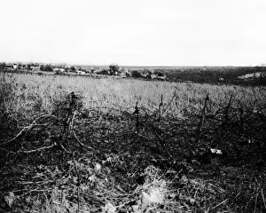 Picardy Prints: View of Combles from old German trench, WW1