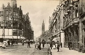 Cranes Prints: View down Corporation Street, Birmingham, West Midlands