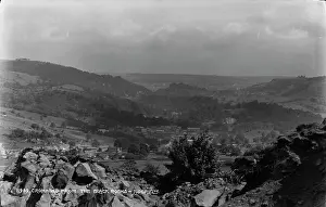 Cromford Prints: View of Cromford from the Black Rocks