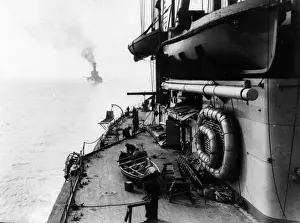 Dinghy Prints: View on deck HMAS Australia, WW1