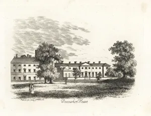 Antiquary Prints: View of Devonshire House, London, 1807
