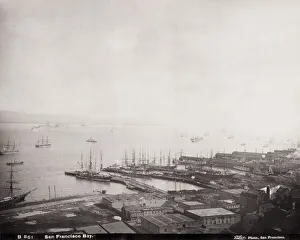 View of the docks, San Francisco Bay, California, USA