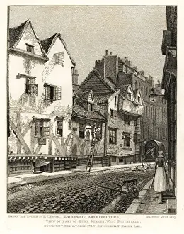 Tudor Prints: View of part of Duke Street, West Smithfield, 1807