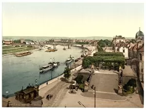 Alt Stadt Collection: View of the Elbe and Bruhlsche Terrace, Altstadt, Dresden, S