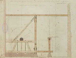 Webster Prints: Side view of the engine framing