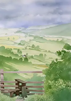 View down an English valley