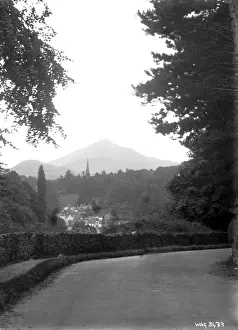 View of Enniskerry and Sugarloaf mountain in the distance