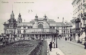 Ostende Prints: A view of the entrance ot the Kursall, Ostend