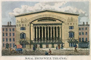 Brunswick Prints: View of the front entrance from the street. Date: early 19th century