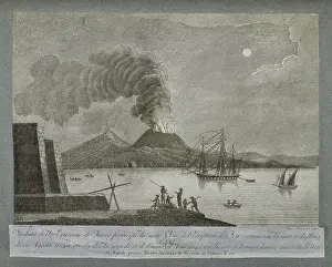 Began Prints: View of the eruption of Vesuvius - 1804
