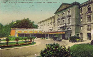 Touquet Prints: A view of the exterior of the Hermitage Hotel, Le Touquet