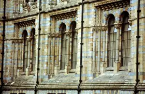 Detail view of the exterior of the Waterhouse Building
