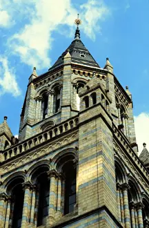 Detail view of the exterior of the Waterhouse Building