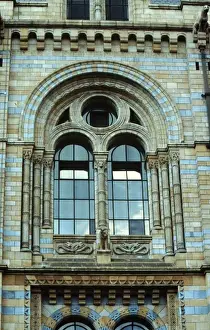 Detail view of the exterior of the Waterhouse Building