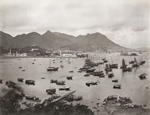 Natural Elevation Prints: View of factories on Hong Kong island, c. 1880 s