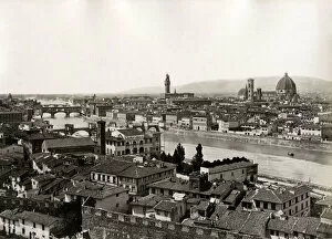 View of Florence across the River Arno, Italy