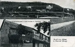 View of the Footbridge, Allner, North Rhine-Westphalia