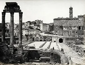 View of the Forum in Rome, Italy