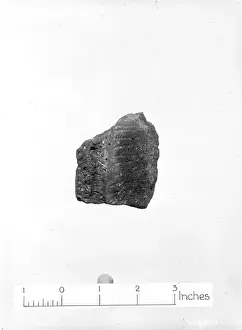 A view of a fragment of pottery