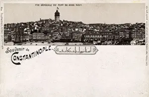 Galata Prints: A View of Galata from Eminonu, Istanbul, Turkey
