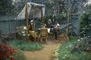 Images Dated 11th July 2015: View of a Garden, Linkoping, 1887-1888, by Johan Krouthen