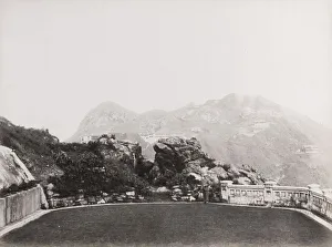 View in a garden on The Peak, Hong Kong