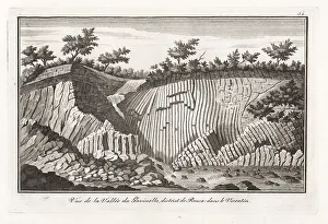 Mineralogy Prints: View of the Gavinello valley, Vicentin, northern Italy