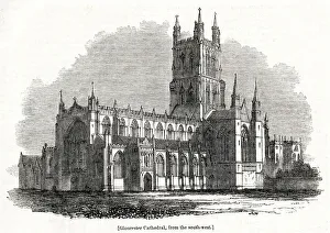 Crenellation Gallery: View of Gloucester Cathedral, Gloucestershire
