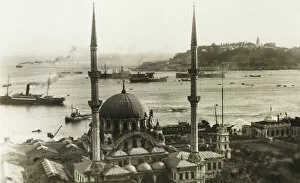 Constantinople Gallery: View across the Golden horn toward Topkapi Palace