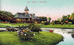 Vichy Prints: A view of the Golf House at Vichy, 1920s