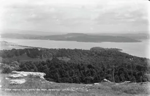 Greenery Prints: View of Grange-over-Sands Bay from Hampsfell
