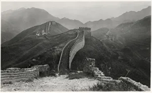 View along the Great Wall, China