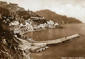 Hill Side Collection: View of the Harbour - Amalfi, Italy