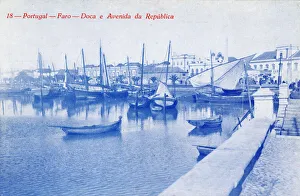 Algarve Gallery: View of the harbour at Faro, Algarve, southern Portugal