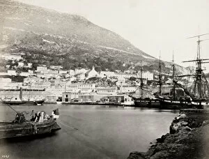 Harbor Gallery: View of the harbour at Gibraltar