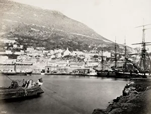 Harbor Gallery: View of the harbour at Gibraltar